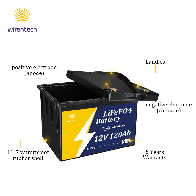 Batterie Solaire UL 12V 100ah 120ah 140ah, Lithium fer phosphate 200ah, Batterie de démarrage